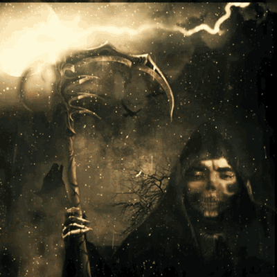 Gif animé gothique faucheuse